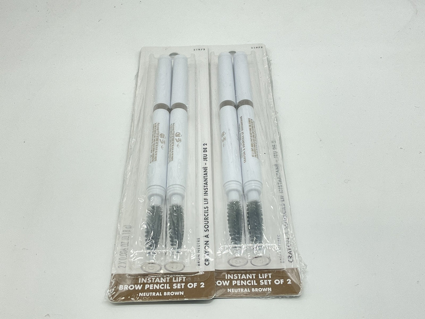 2 PACK - e.l.f. Instant Lift Brow Pencil Sets of 2 - 21973 Neutral Brown 
