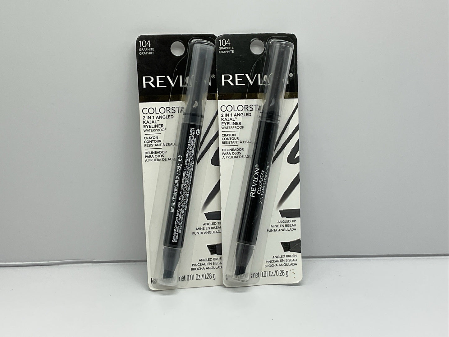 Revlon ColorStay 2 in 1 Angled Kajal Eyeliner - 104 Graphite - Set Of 2