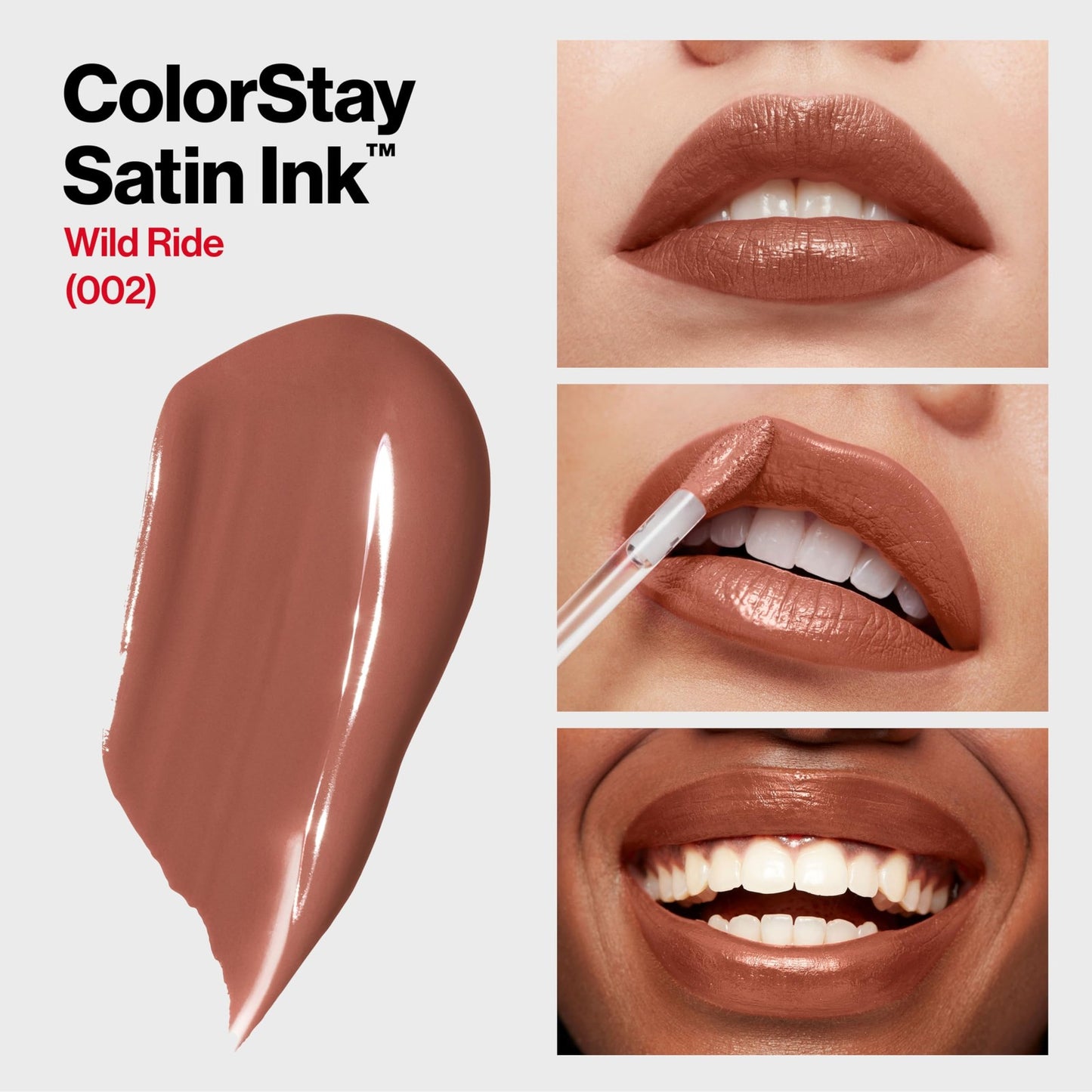 3 PACK - Revlon ColorStay Satin Ink Liquid Lipstick 0.17 fl oz - 002 WILD RIDE