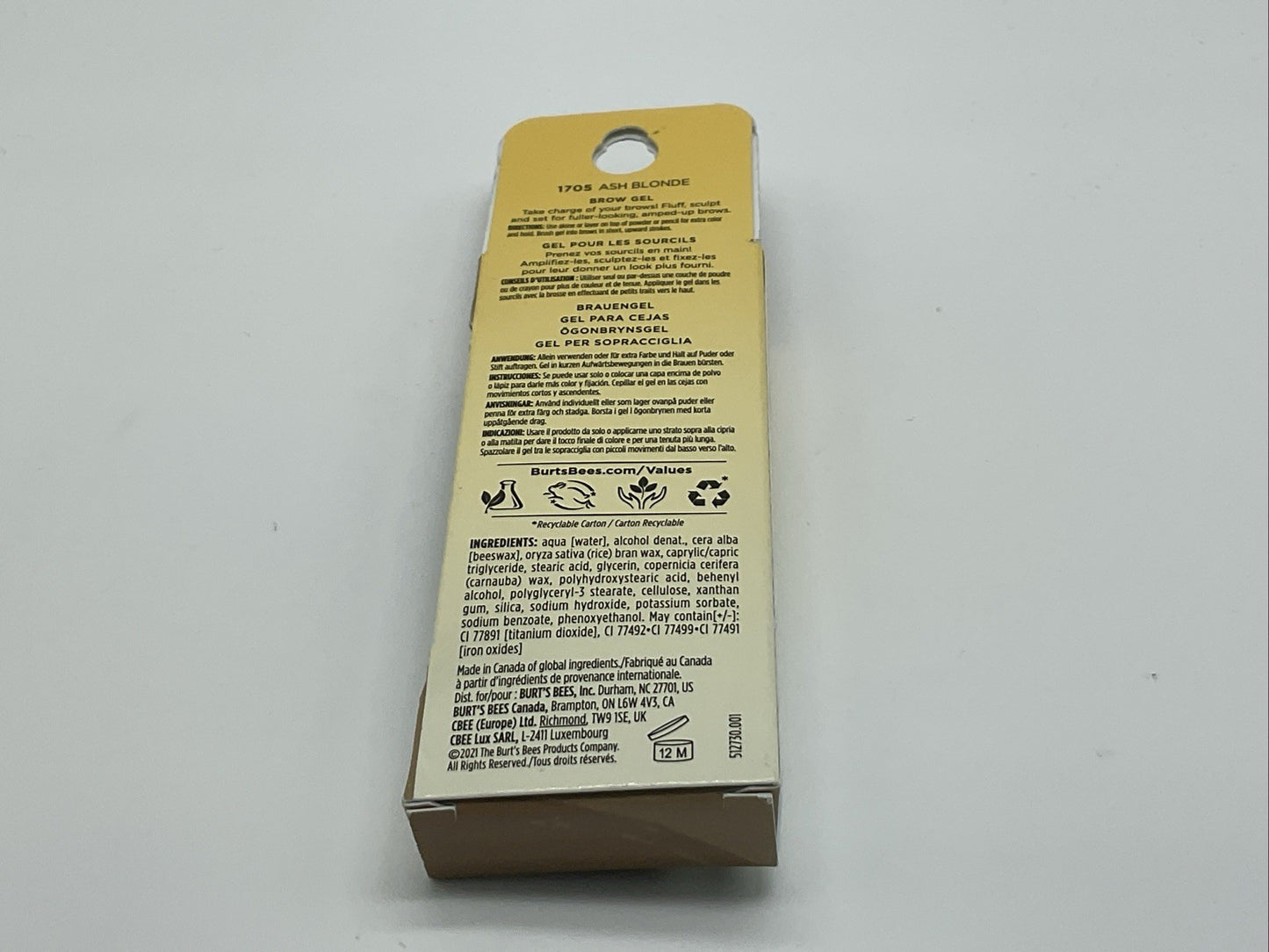 Burt's Bees Brow Gel 0.1oz - 1705 Ash Blonde
