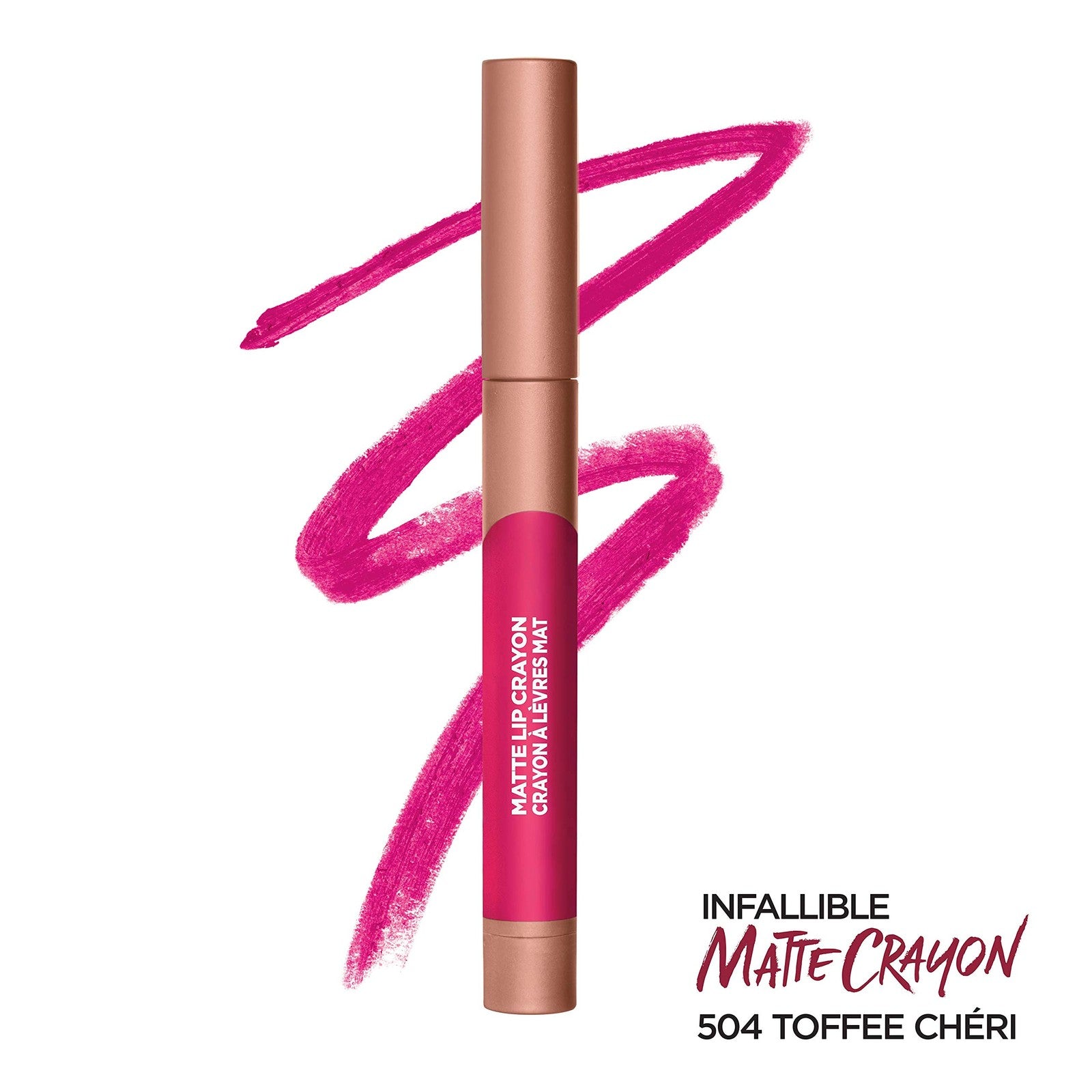 2 PACK - L'Oreal Matte Lip Crayon #504 Toffee Cheri