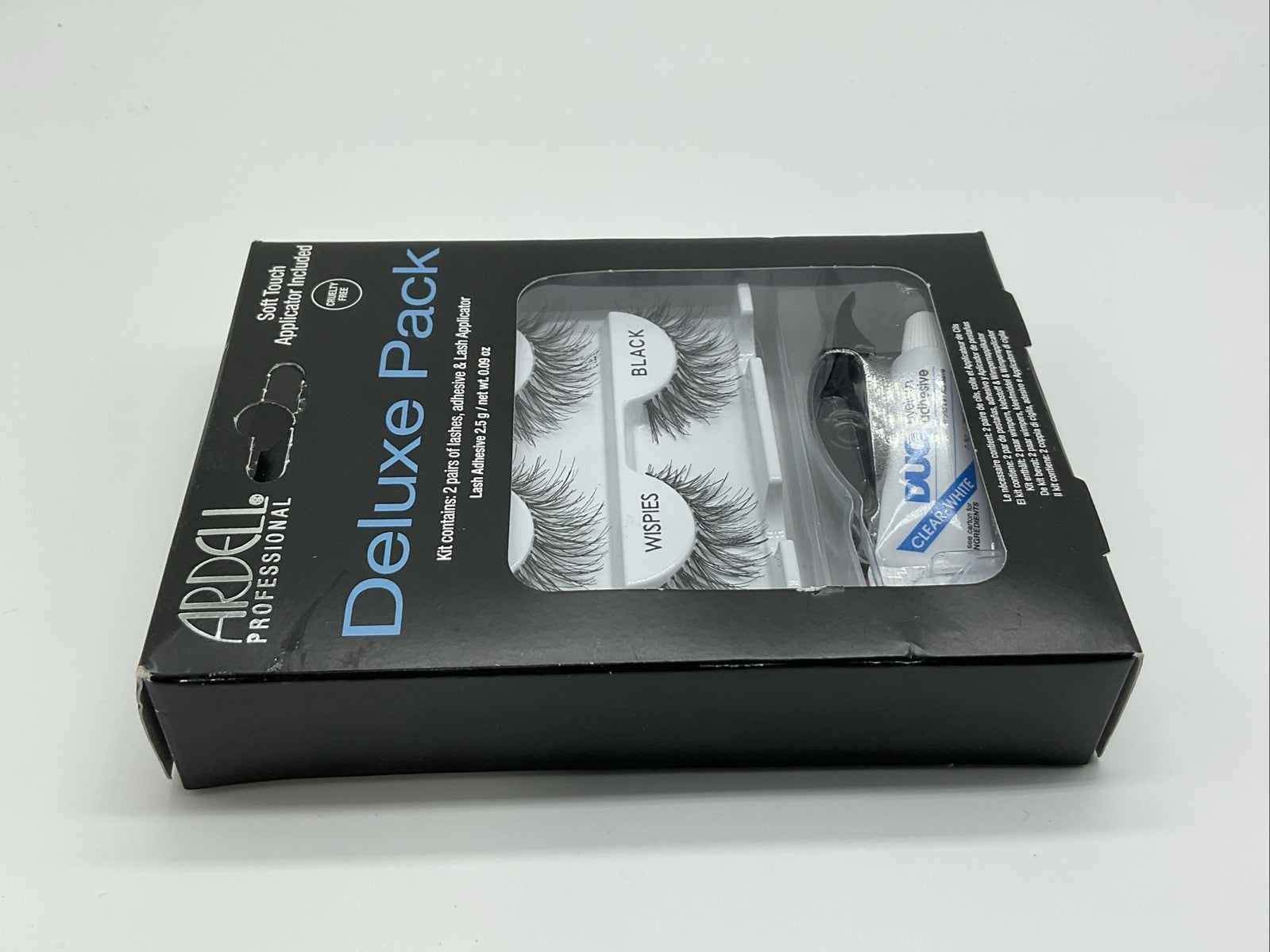 Ardell Professional Eyelashes Deluxe Pack (Applicator Included) - Wispies Black