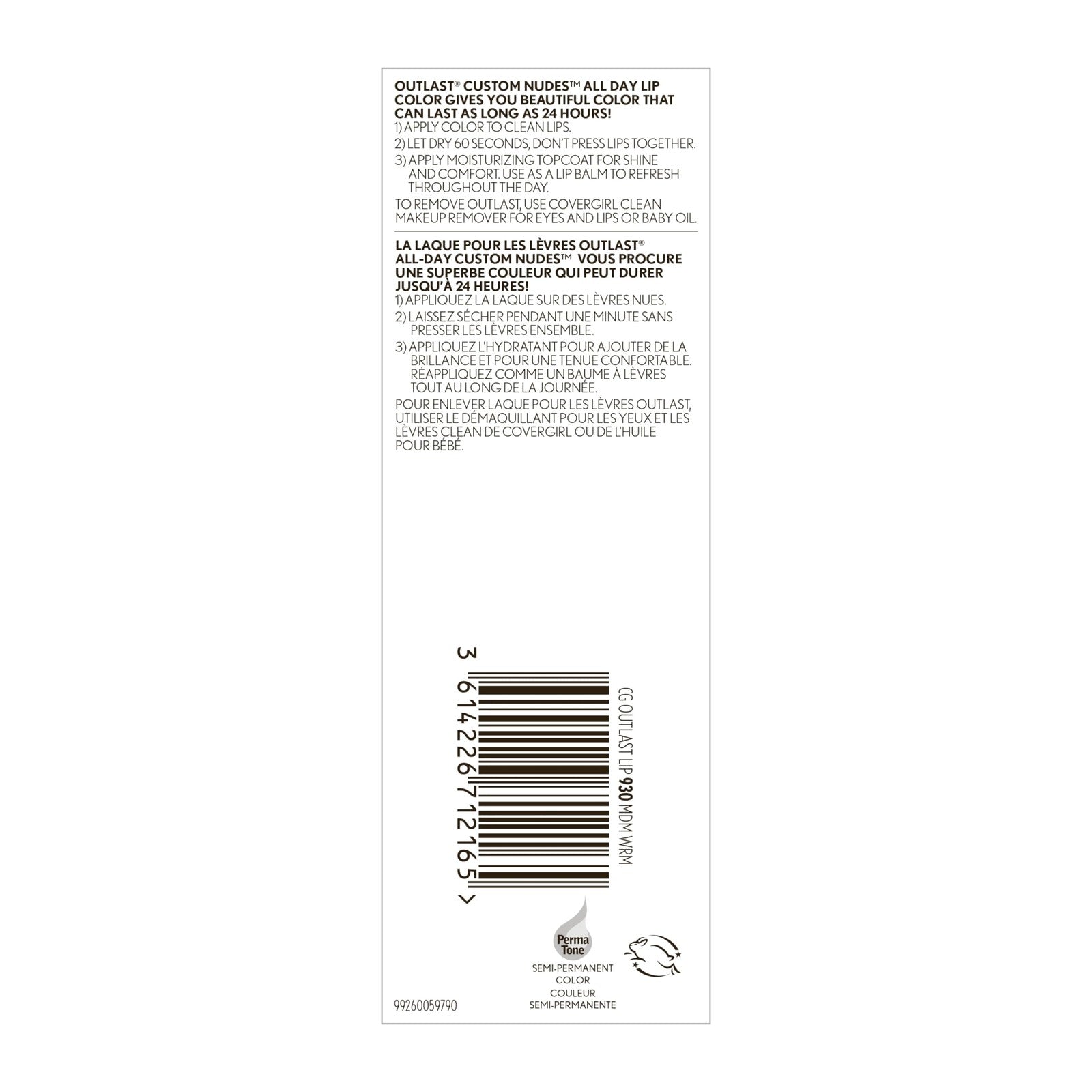 2 PACK - COVERGIRL Outlast All-Day Lip Color Custom Nudes, 930 Medium Warm