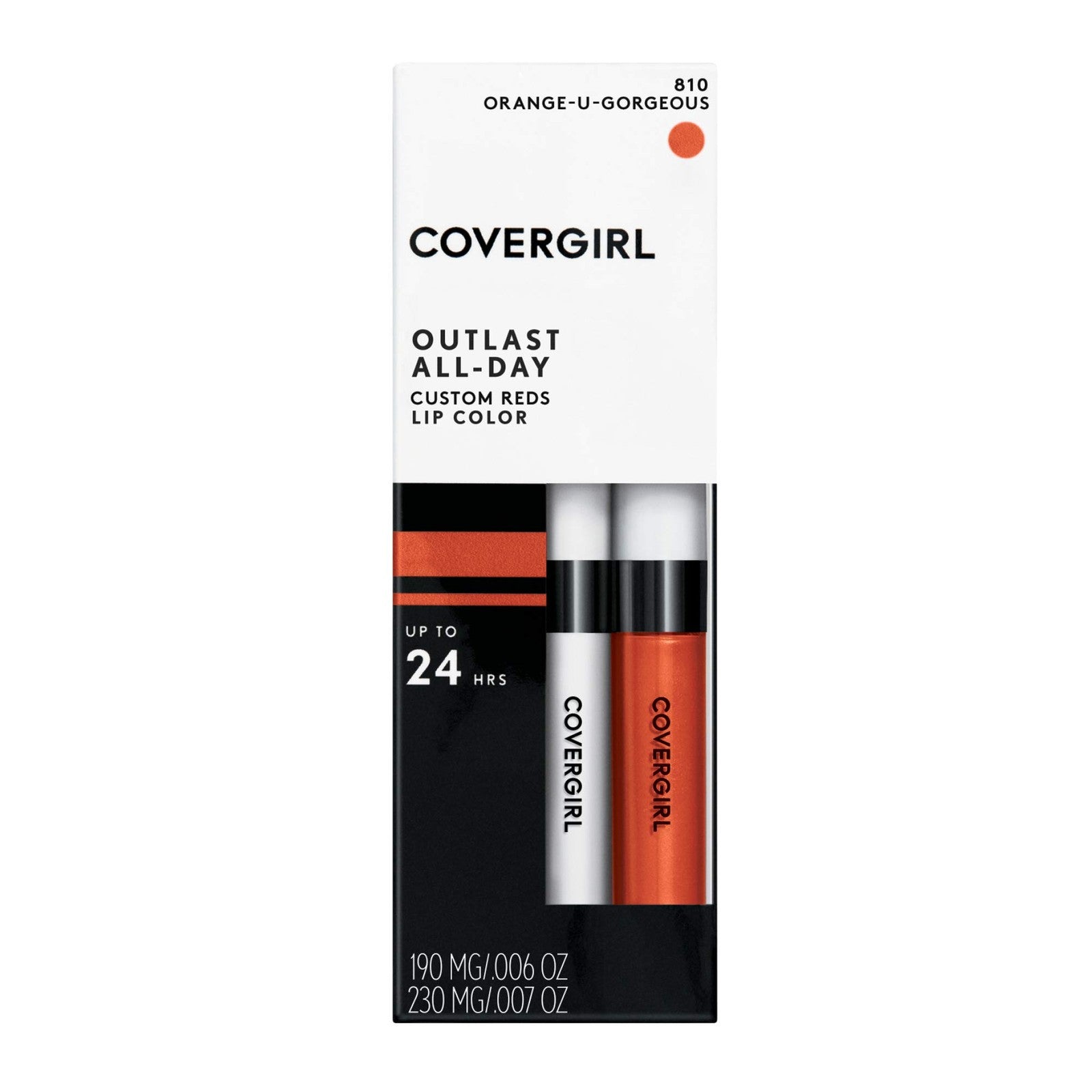 Covergirl Outlast All-Day Custom 24 Hrs Lipstick Duo - 810 Orange-U-Gorgeous