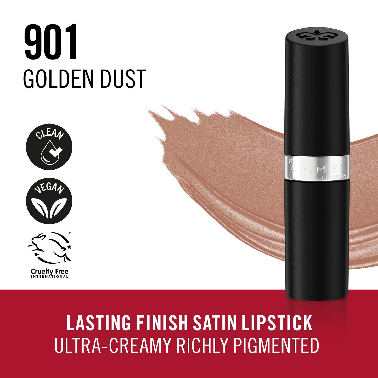 Rimmel Lasting Finish Lipstick - 901 Gold Shimmer