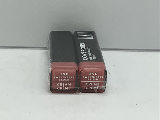 2 PACK - Covergirl Exhibitionist Creme Lipstick Lip Color - 390 Sweetheart Blush