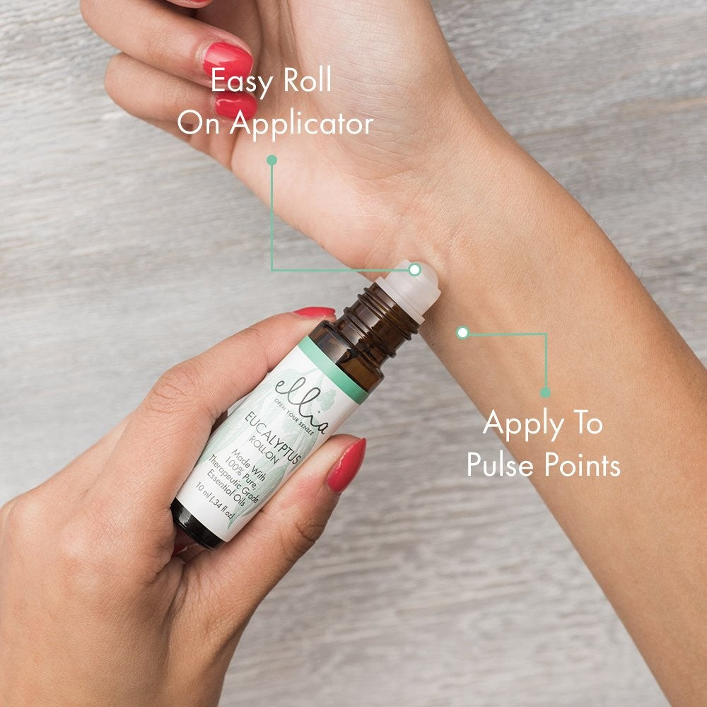 Ellia 100% Pure Therapeutic Grade Essential Oil Roll-on - EUCALYPTUS