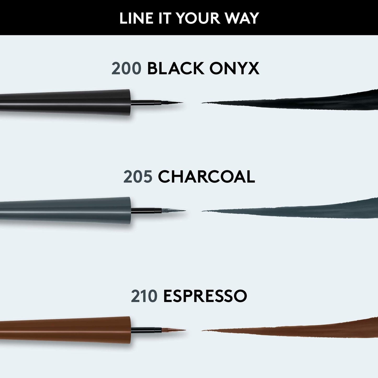 3 PACK - COVERGIRL Perfect Point Plus Liquid Eyeliner - 205 Charcoal