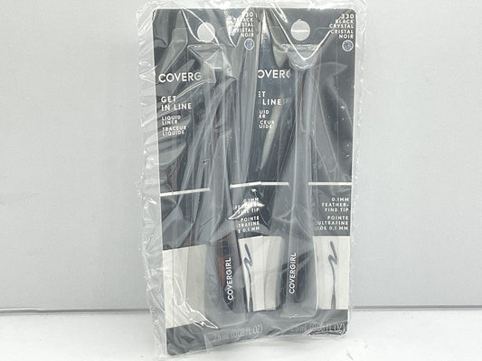 2 Pack - Covergirl Liquid Eyeliner Feather Fine Tip - 330 Black Crystal