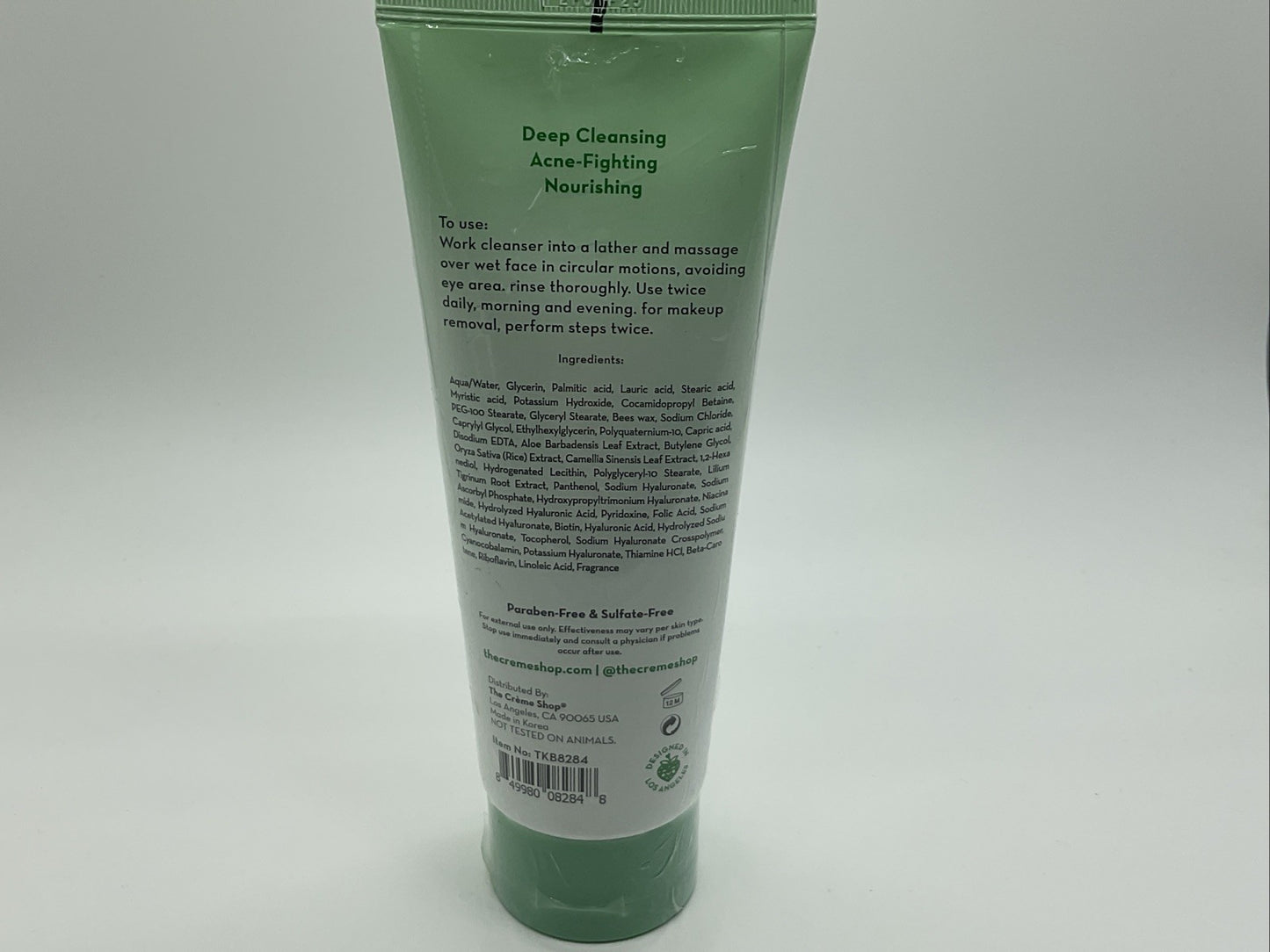 The Crème Shop Korean Skincare Double Cleanse 2-In-1 Green Tea Face Wash