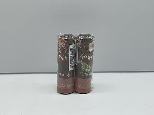 2 Pack Almay Lip Vibes Lipstick, Go Wild 120, 0.14 oz