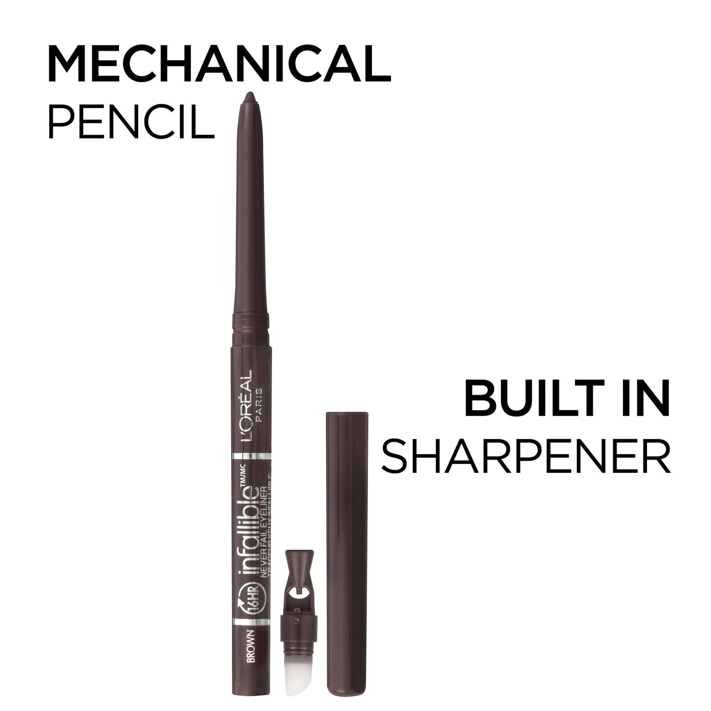 2 Pack L'Oreal Paris Infallible Mechanical Eyeliner, Black Brown 581, 0.008 oz