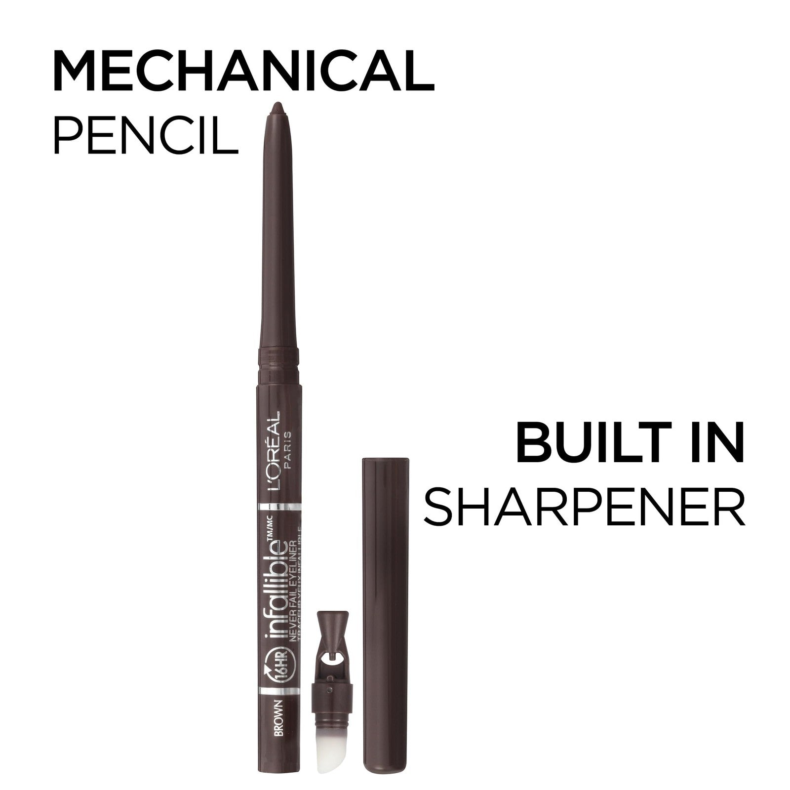 2 Pack L'Oreal Paris Infallible Mechanical Eyeliner, Black Brown 581, 0.008 oz