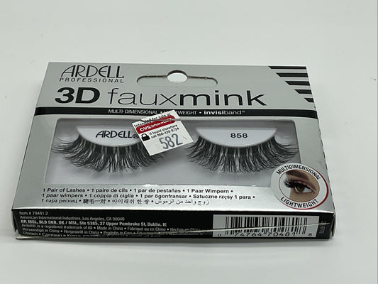 Ardell Professional 3D Faux Mink Eyelashes Layered and Lightweight - 858