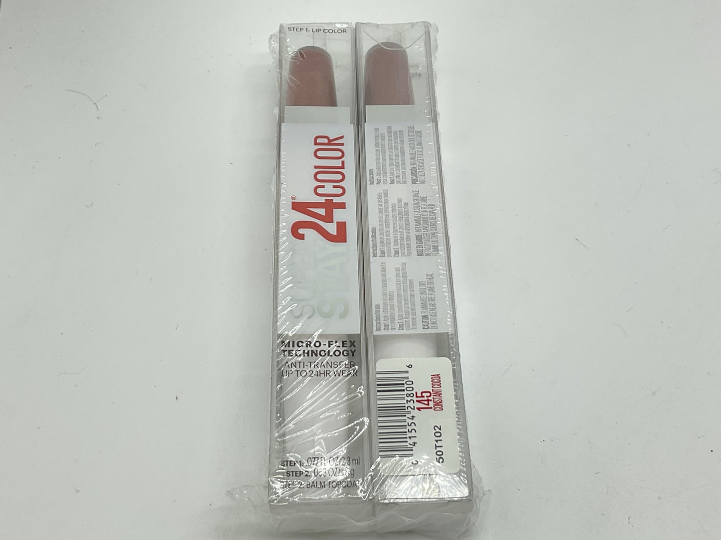 2 PACK - Maybelline 145 Constant Cocoa Super Stay 24HR Color Lipstick