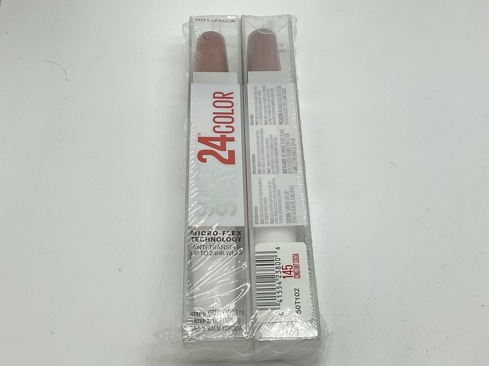 2 PACK - Maybelline 145 Constant Cocoa Super Stay 24HR Color Lipstick