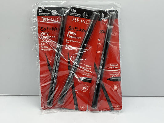3 PACK - Revlon 16hr So Fierce Vinyl Eye Liner  #860 Midnight Mystery