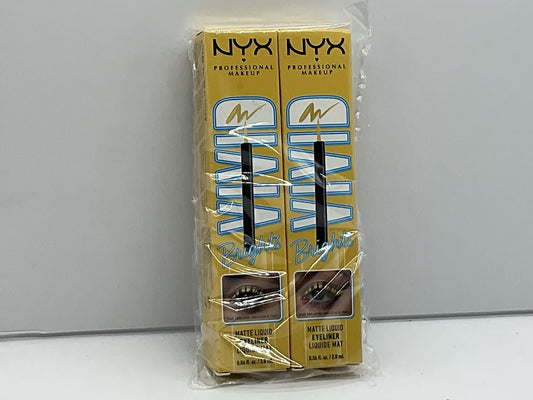 2 PACK - NYX Professional VividBrights Liquid Eyeliner Liner-03 Had Me At Yellow