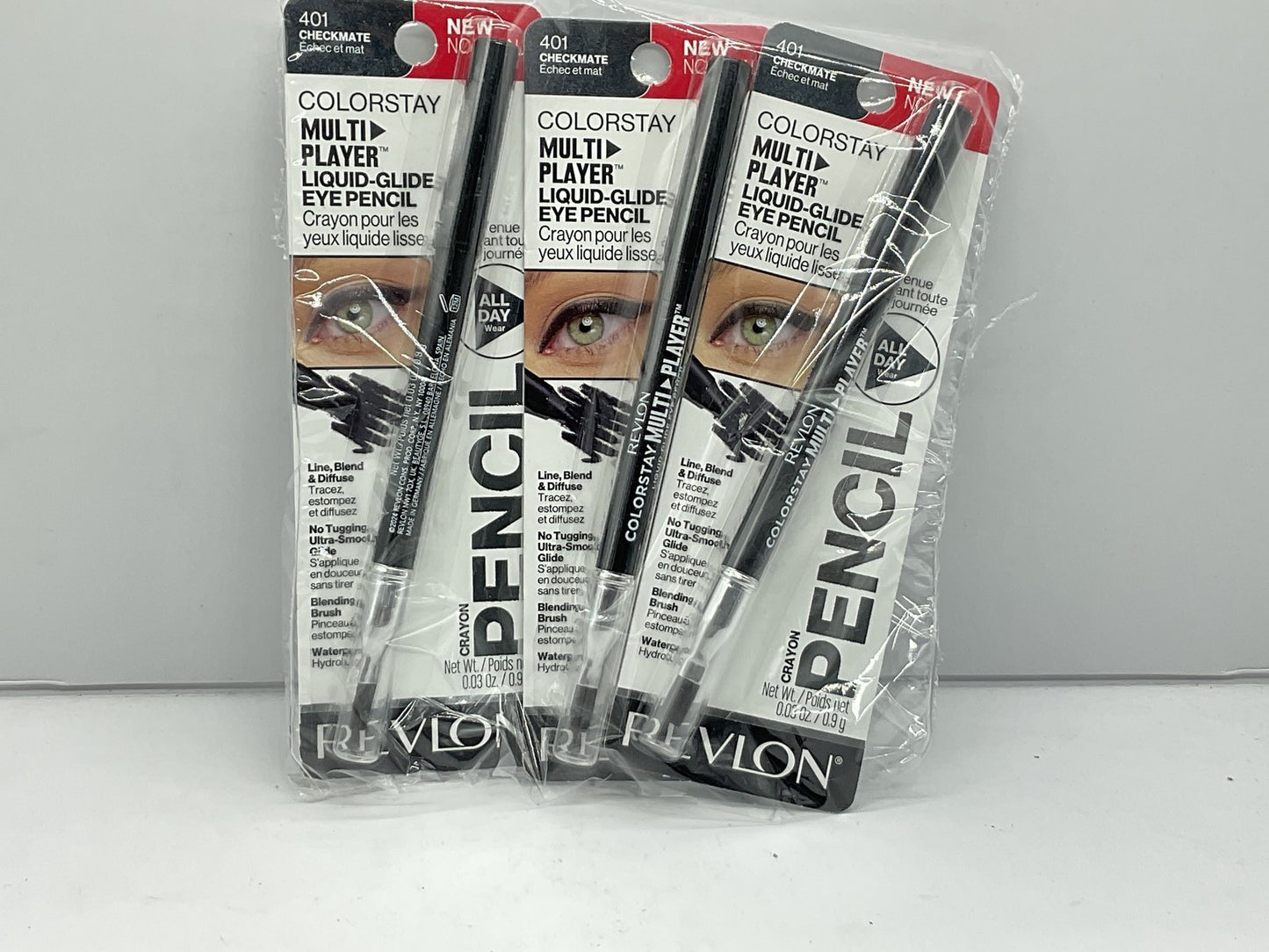 3 PACK - Revlon Colorstay Multiplayer Liquid glide Eye Pencil - 401 Checkmate