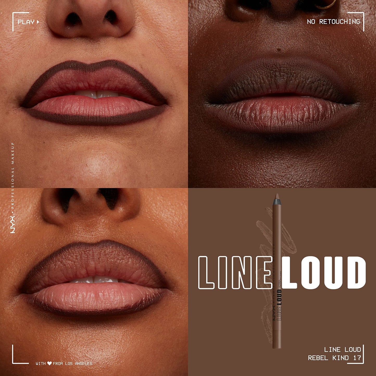 Nyx Professional Makeup Line Loud Lip Liner Pencil - Rebel Kind 