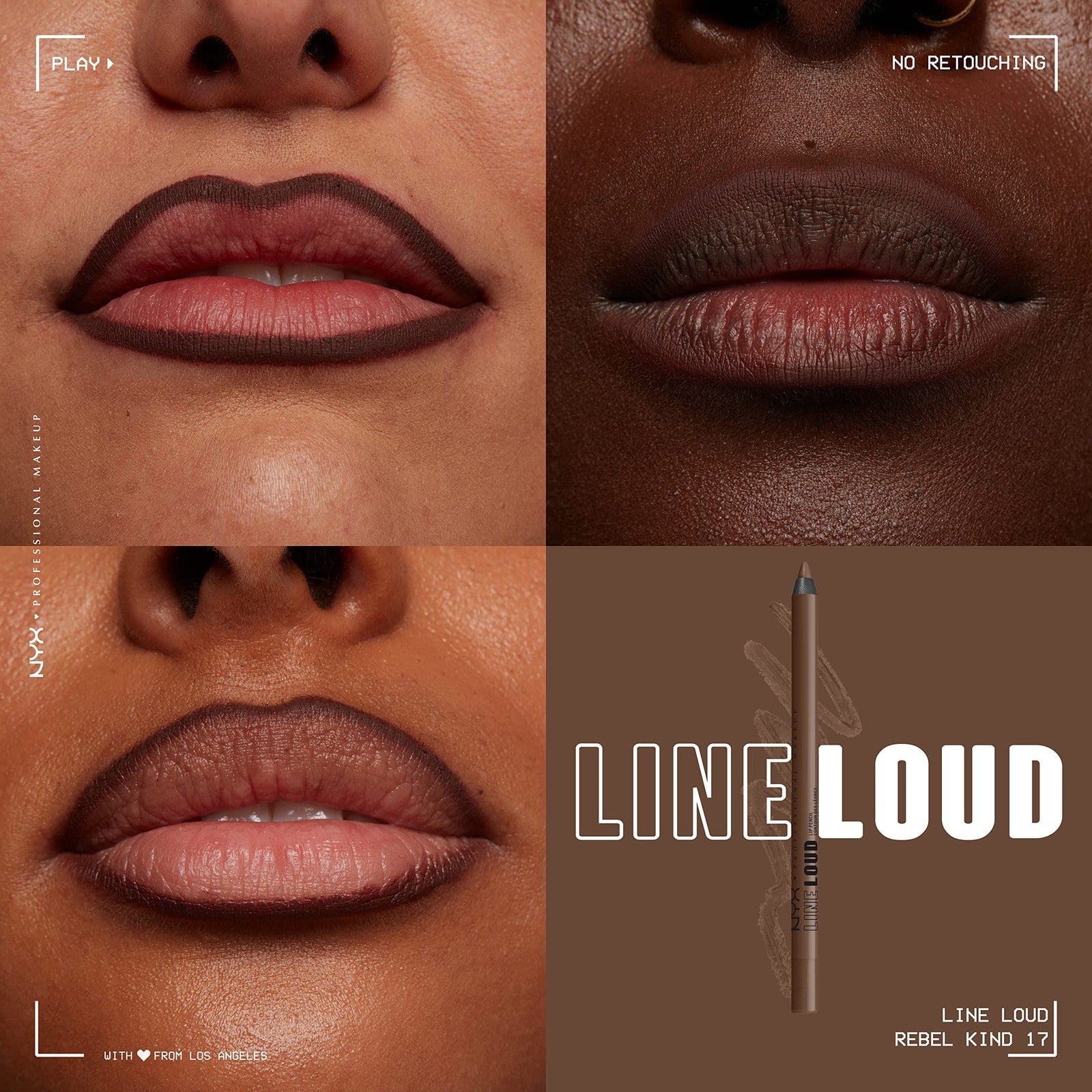 Nyx Professional Makeup Line Loud Lip Liner Pencil - Rebel Kind 