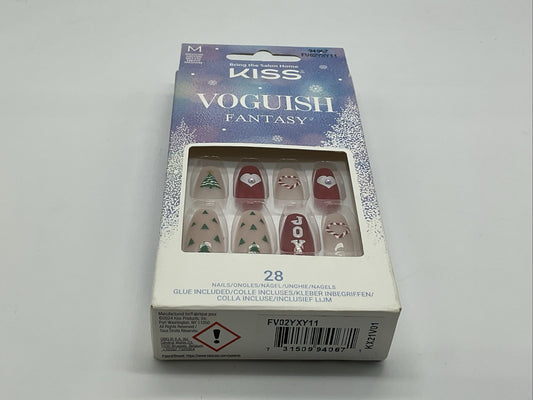 KISS Voguish Fantasy 28 Medium Nails - 94067 Holiday