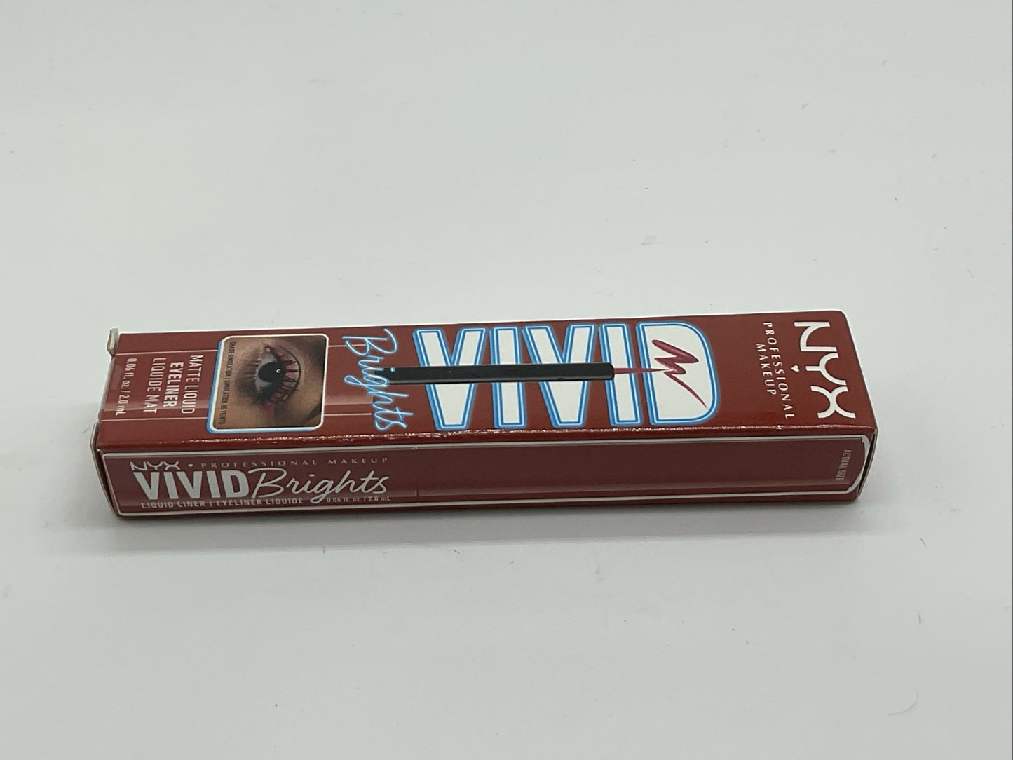 NYX Professional Makeup Vivid Brights Liquid Eyeliner Liner - VBLL04 On Red