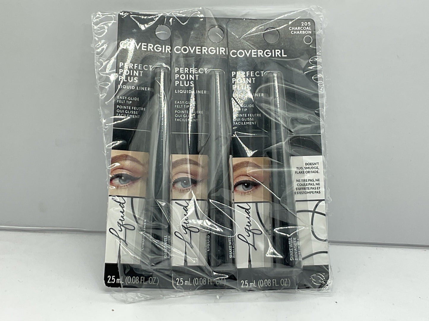 3 PACK - COVERGIRL Perfect Point Plus Liquid Eyeliner - 205 Charcoal