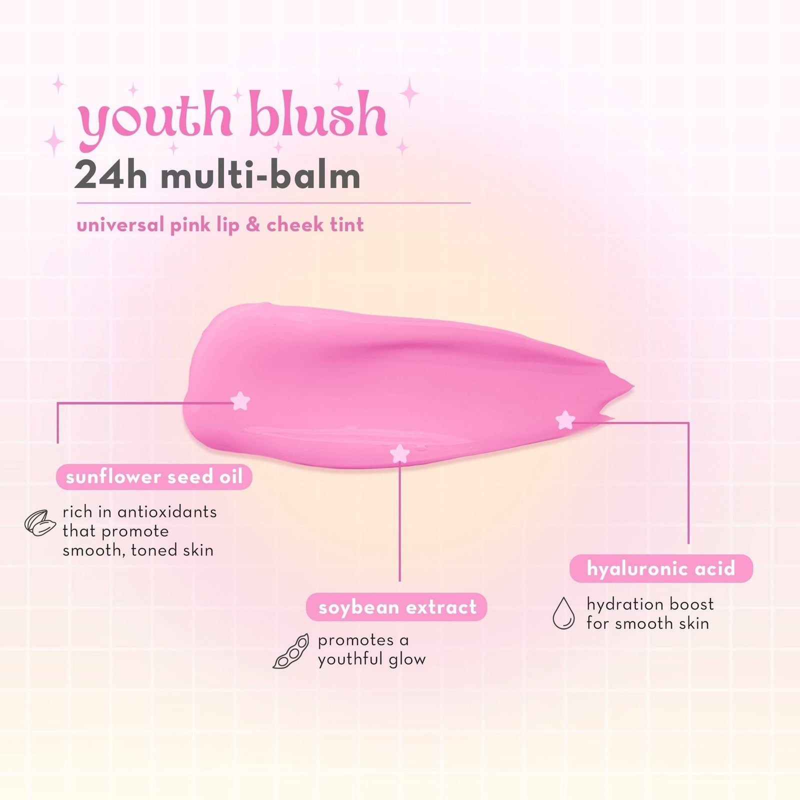 The Creme Shop Universal Shade Pink Multi-Balm Youth Blush Lip Cheek 