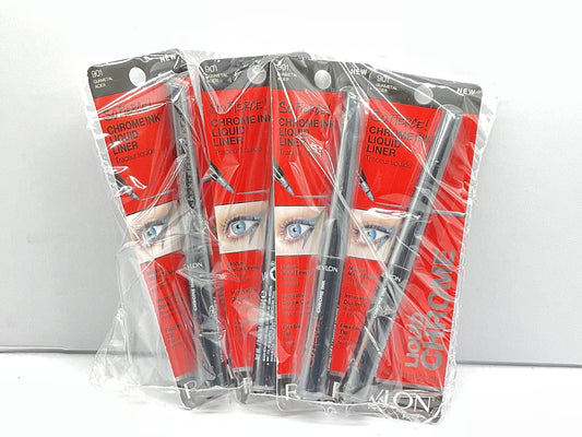 4 PACK - Revlon So Fierce! Chrome Ink Liquid Liner 0.03 oz - 901 Gunmetal