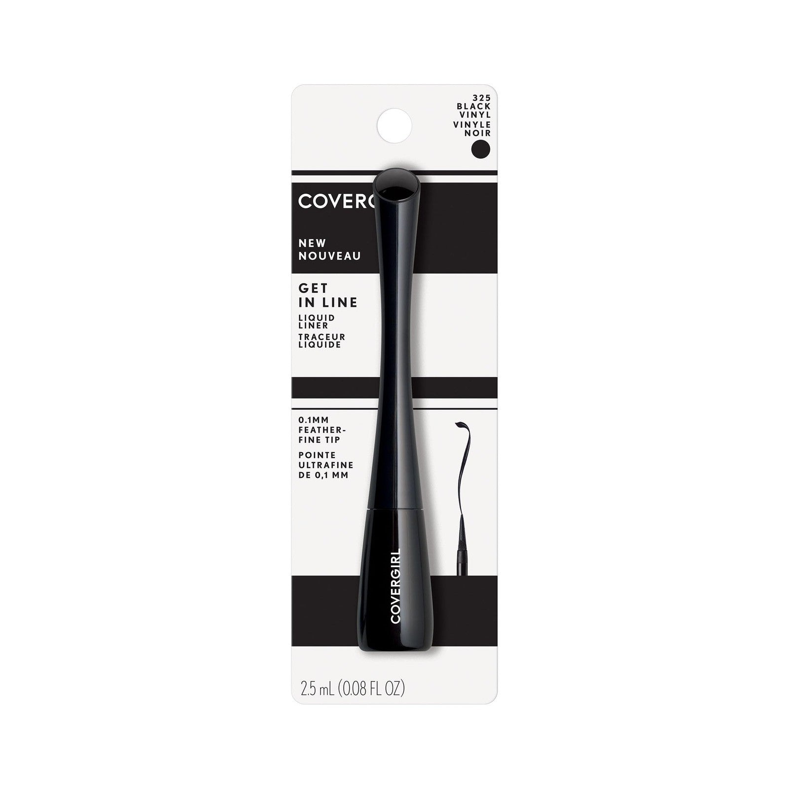Covergirl Get In Line Liquid Eyeliner 0.08 oz - 325 Black Vinyl