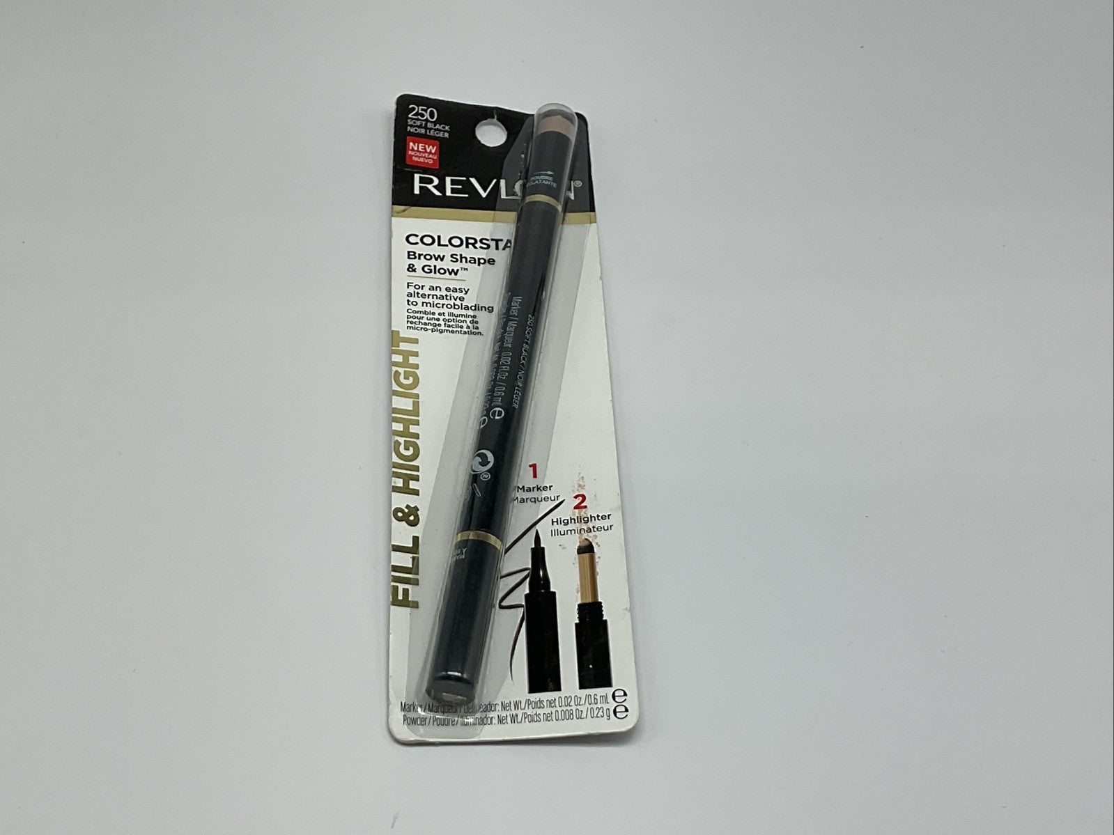 Revlon Colorstay Shape & Glow Eye Brow Marker - 250 Soft Black - Single