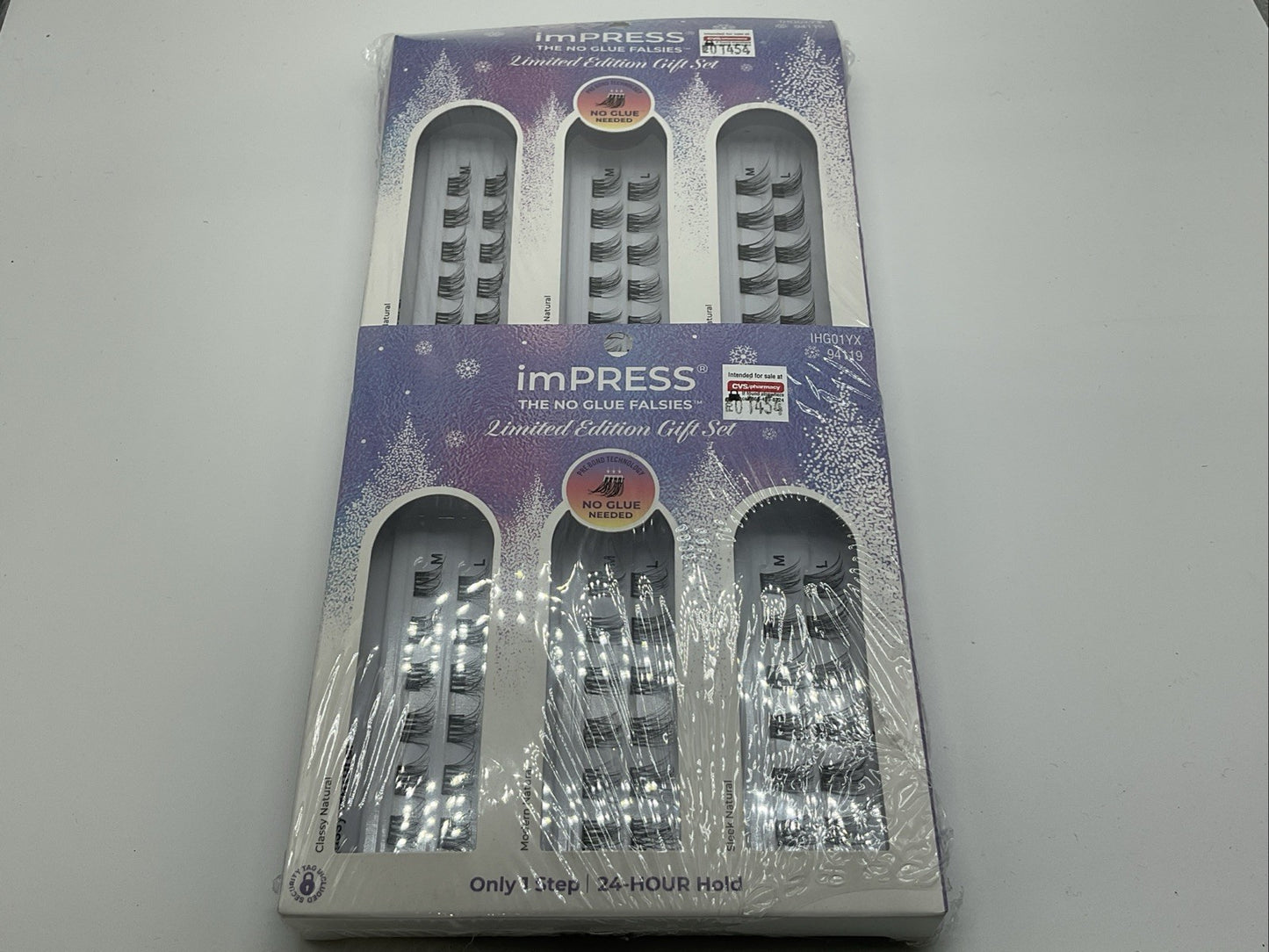 2 PACK - imPRESS Self-Adhesive Eyelash Gift Set, 36 Clusters - Naturals
