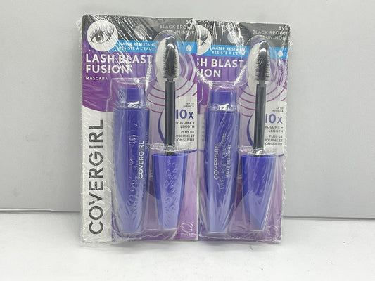 2 PACK - Covergirl Lash Blast Fusion Water Resistant Mascara - 895 Black Brown