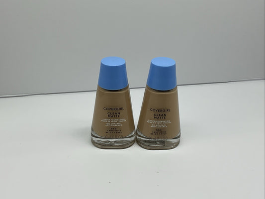 Covergirl Clean Matte Liquid Foundation - 553 Sand Beige - Set Of 2