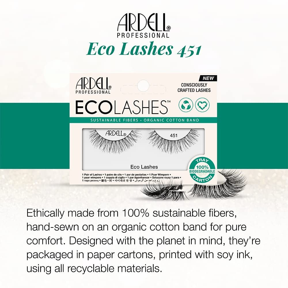 Ardell Professional False Eyelashes EcoLashes - 451 Organic Cotton Band