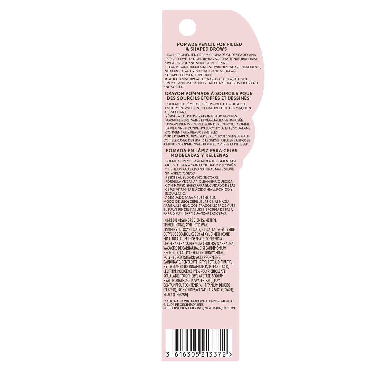 2 PACK - Covergirl Clean Fresh Brow Filler Eyebrow Pencil - 600 Dark Brown