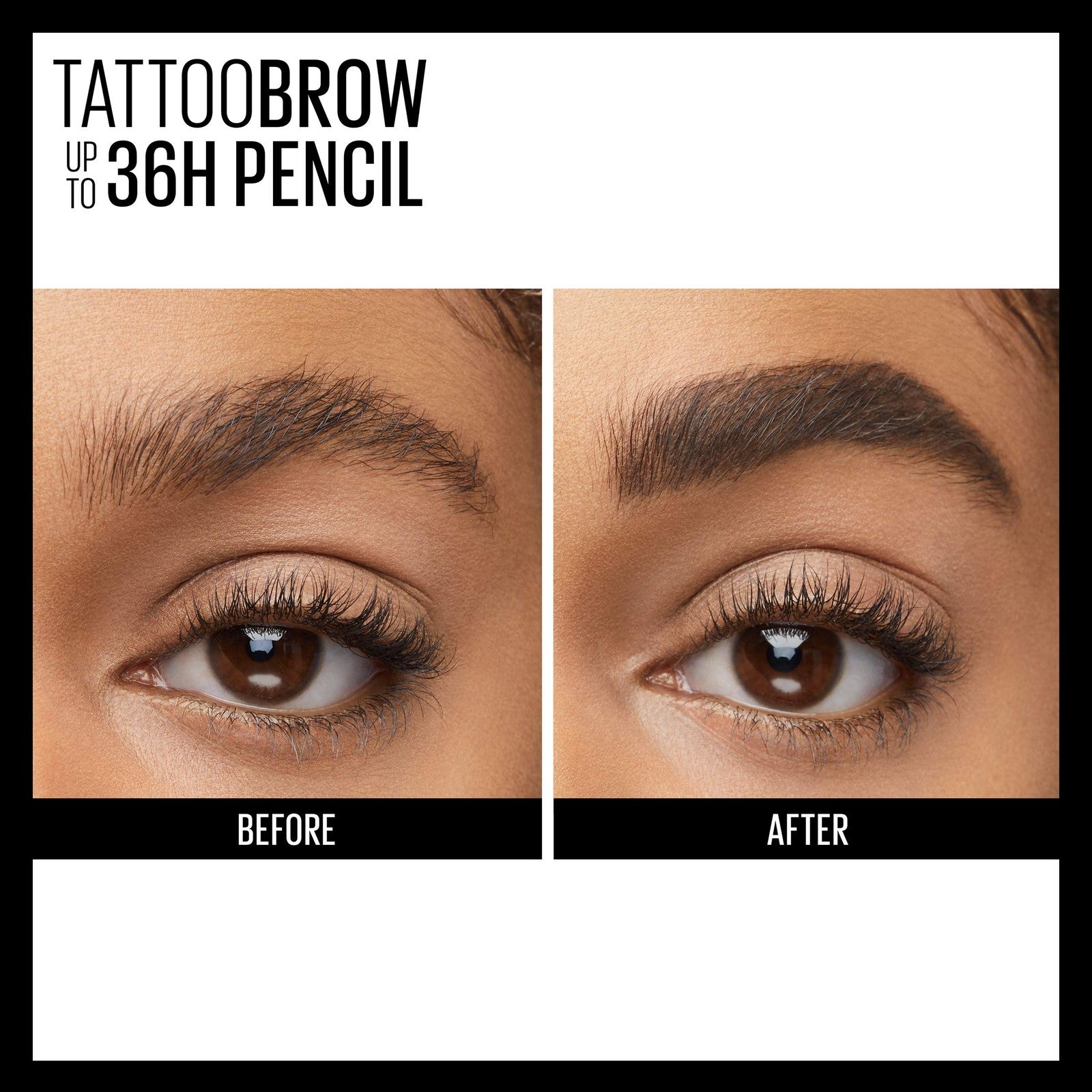 2 PACK - Maybelline Tattoo Studio 36HR Longwear Brow Pencil ~ 260 Deep Brown
