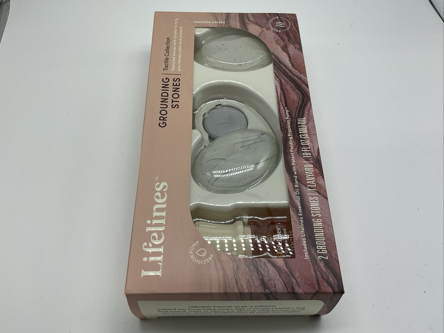 Lifelines 2pack Grounding Stones Tactile Collection & Essential Oil Blend