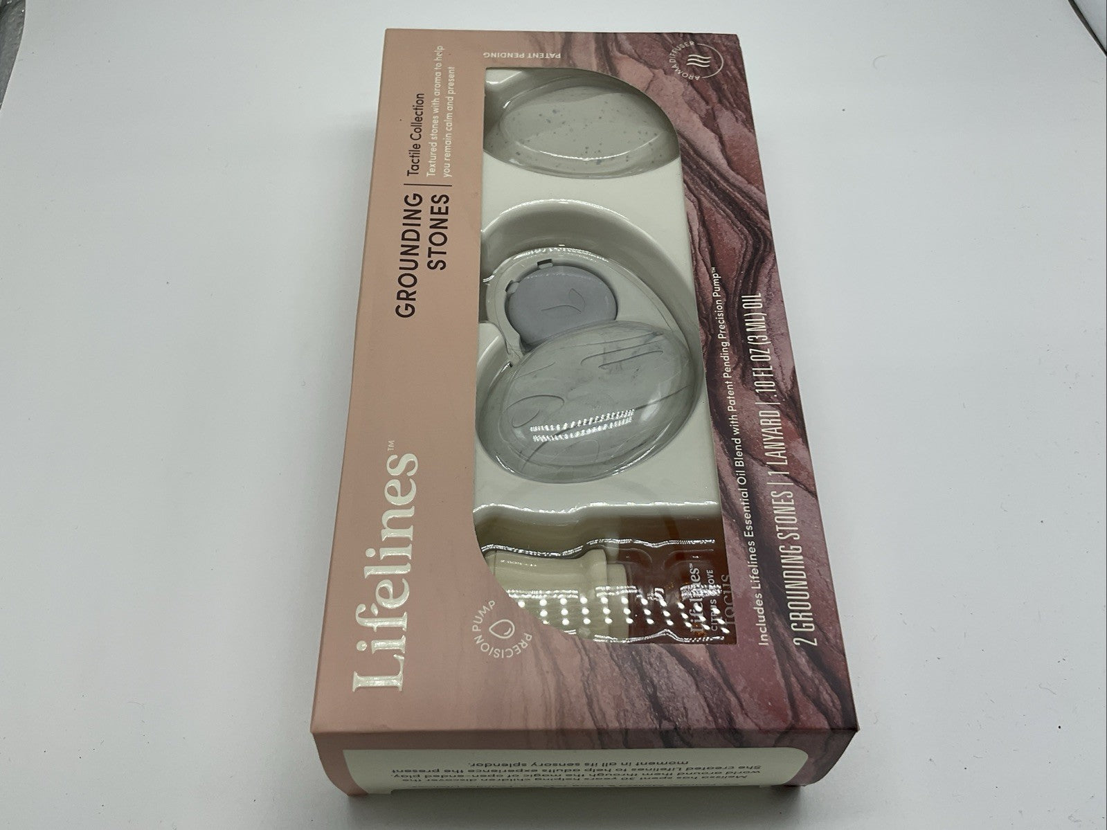 Lifelines 2pack Grounding Stones Tactile Collection & Essential Oil Blend