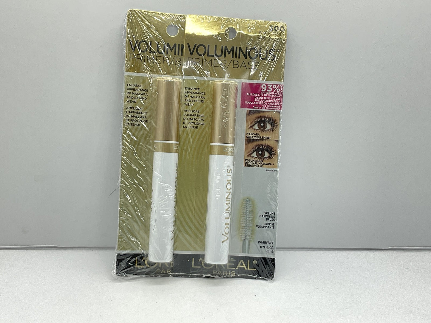 2 Pack - L'Oreal Paris Voluminous Primer Base Mascara Amplified - 300 White