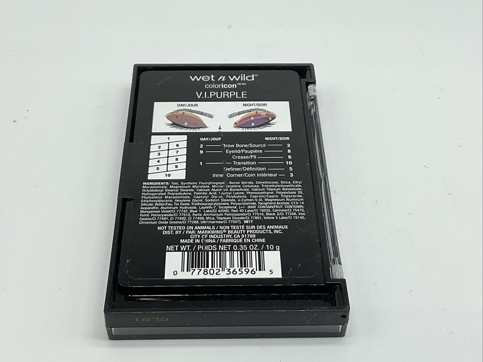 Wet N Wild Color Icon Eyeshadow 10 Pan Palette - 761B V.I. Purple