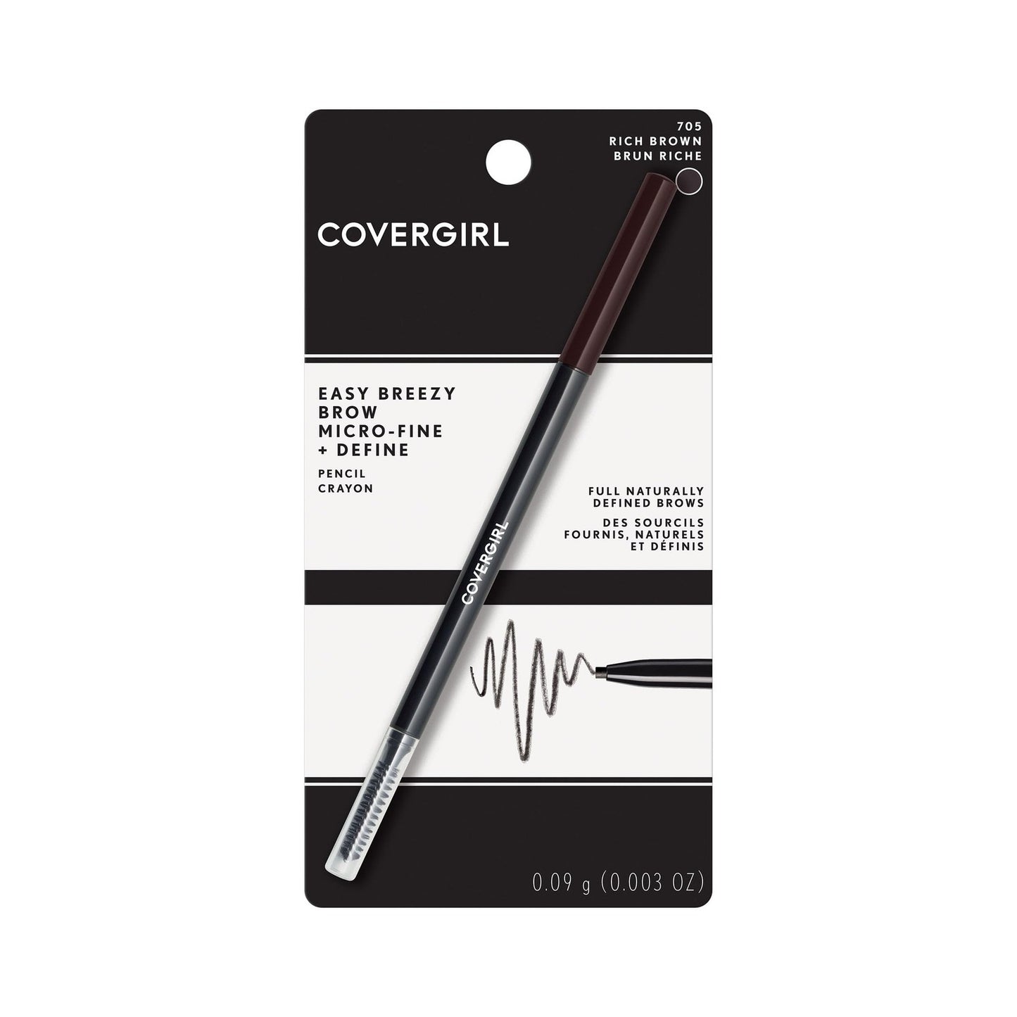 2 Pack - Covergirl Easy Breezy Brow Micro-Fine & Define Pencil - 705 Rich Brown