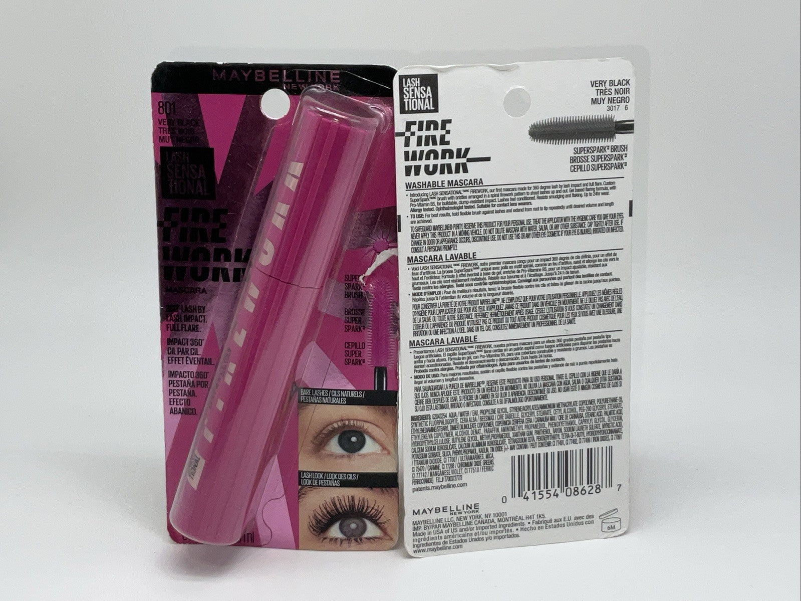Maybelline New York LashSensational Firework Mascara 801 Very Black - Set Of 2