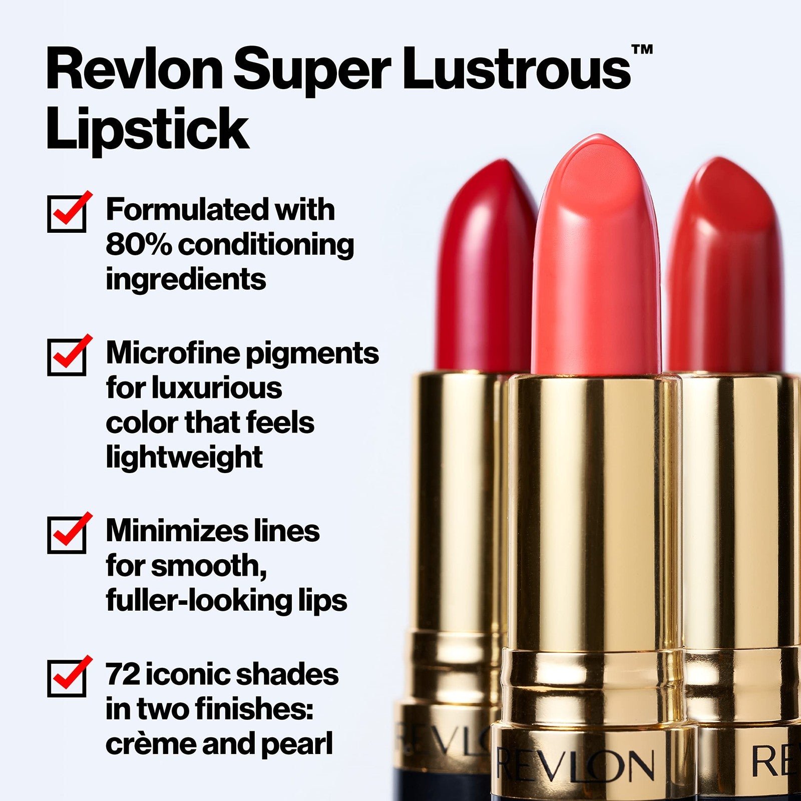 2 PACK - Revlon Super Lustrous Lipstick - 654 Ravish Me Red