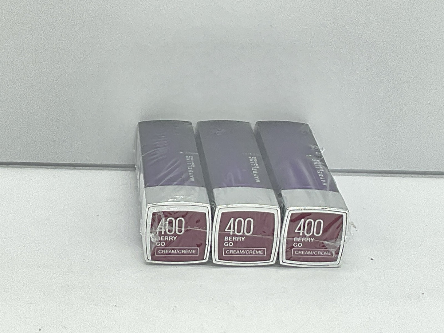 3 PACK - Maybelline Color Sensational Lipstick Cream Finish - 400 Berry Go
