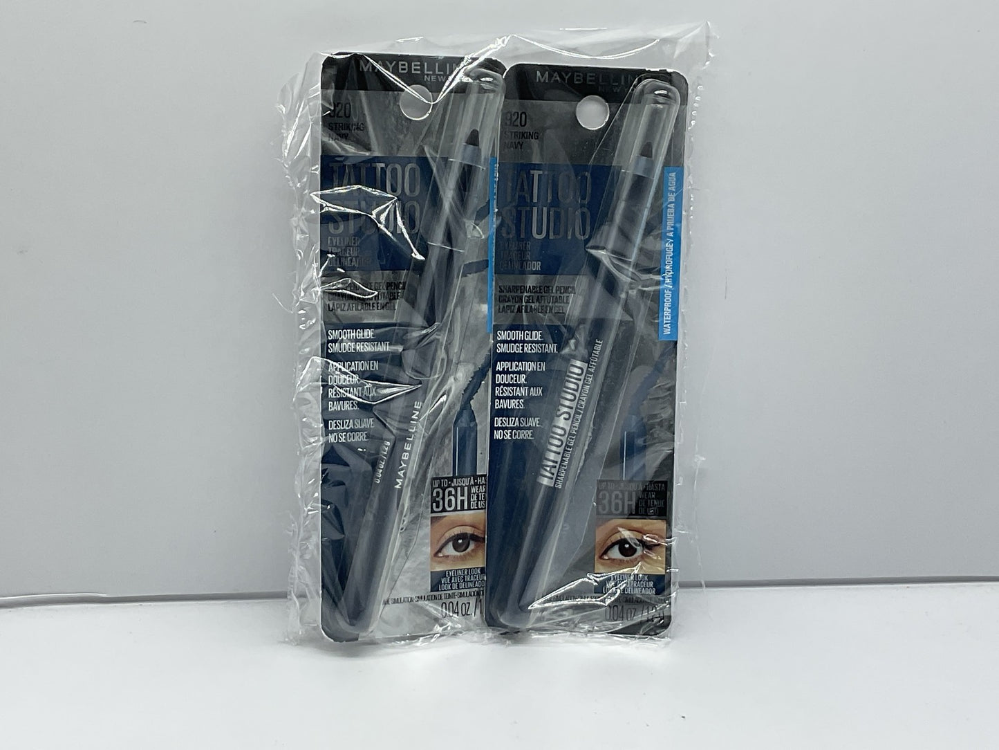 2 PACK - Maybelline Tattoo Studio Liner Sharpenable Gel Pencil 920 Striking Navy
