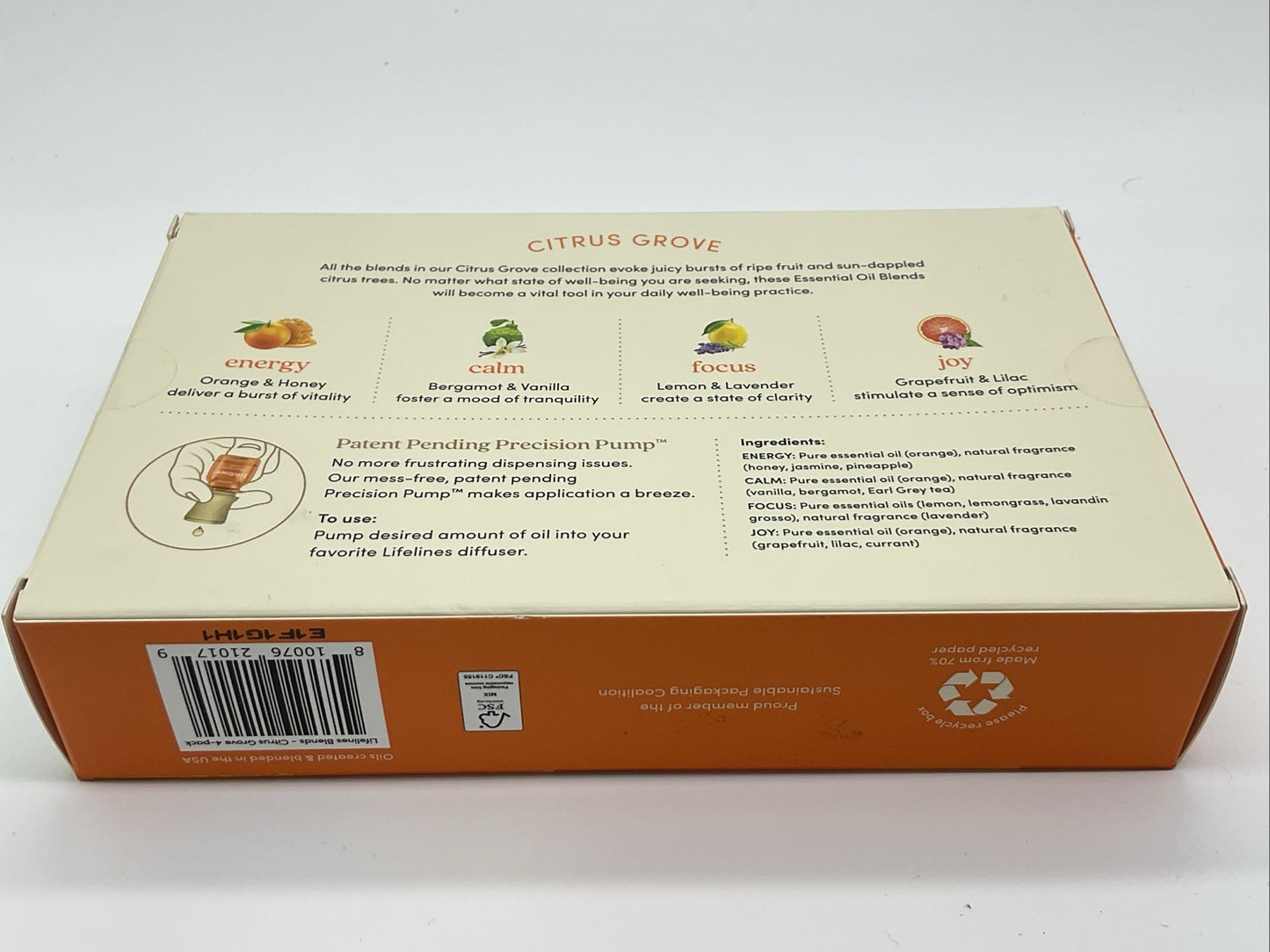Lifelines Essential Oil Blend Set Citrus 4 Pack Invigorating Relaxing Aromas