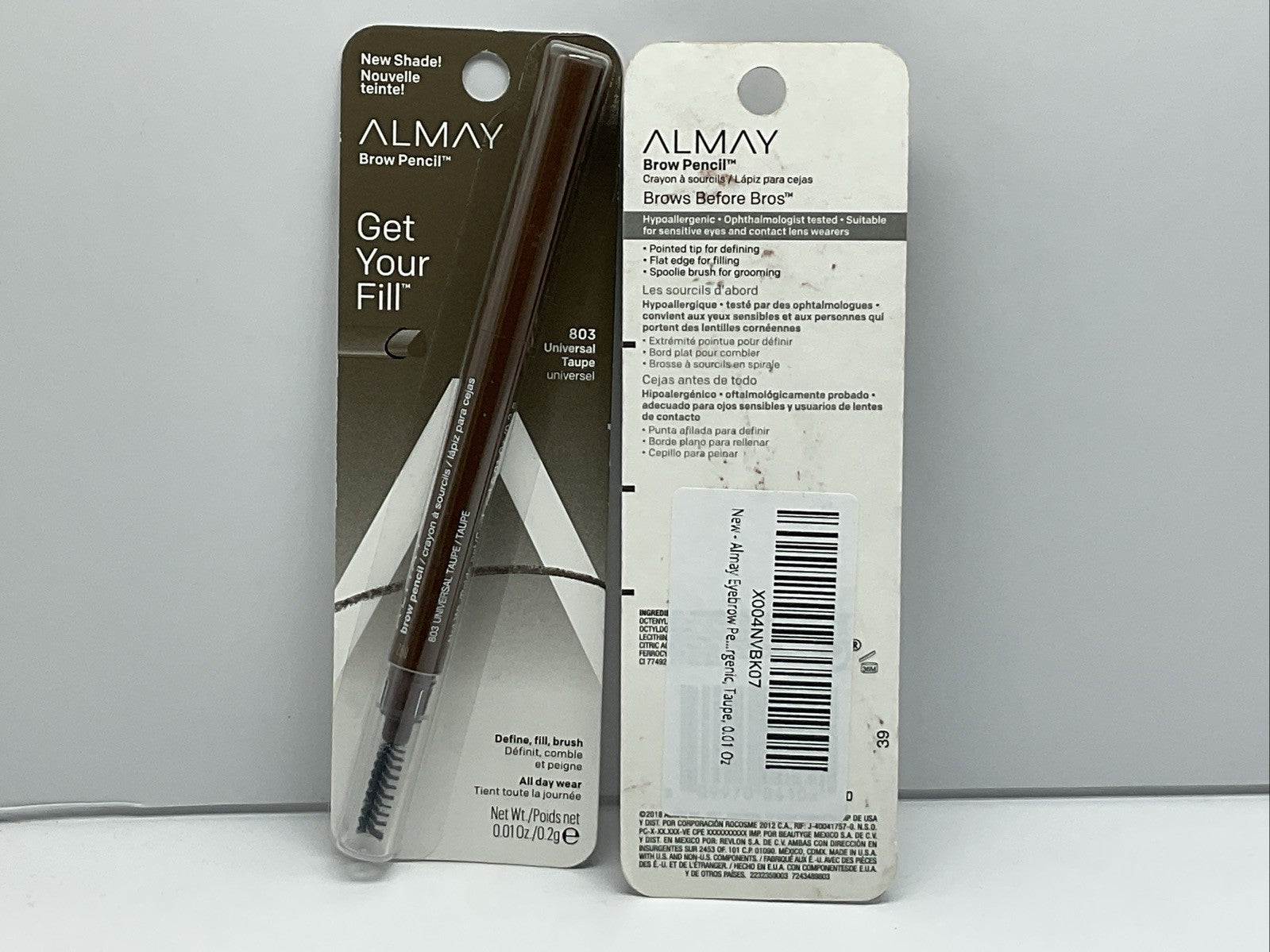 Lot of (2) Almay Get Your Fill Brow Pencils - 803 Universal Taupe - Set Of 2