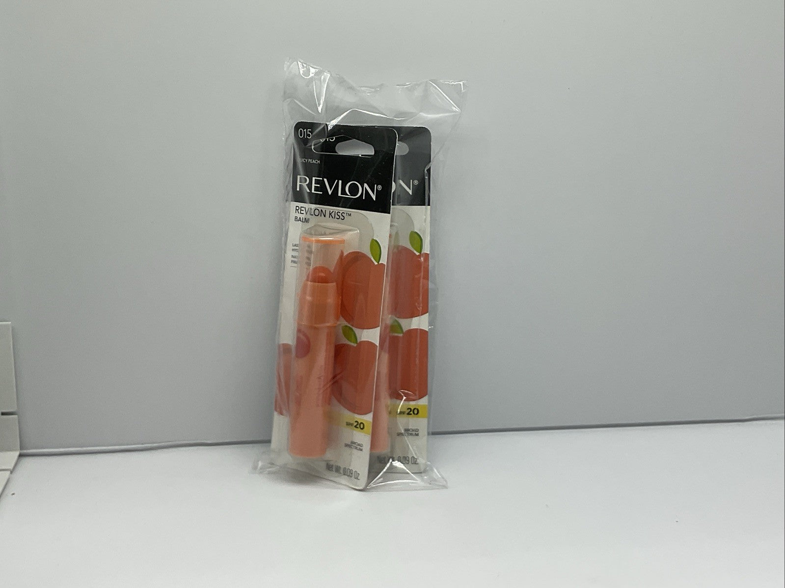 Revlon Kiss Lip Balm Stick SPF 20 - 15 Juicy Peach - Lot Of 2